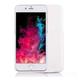 iPhone 8 / 7 / 6s / 6 Dual Portable Power Charging Cover 5000 mAh (White)